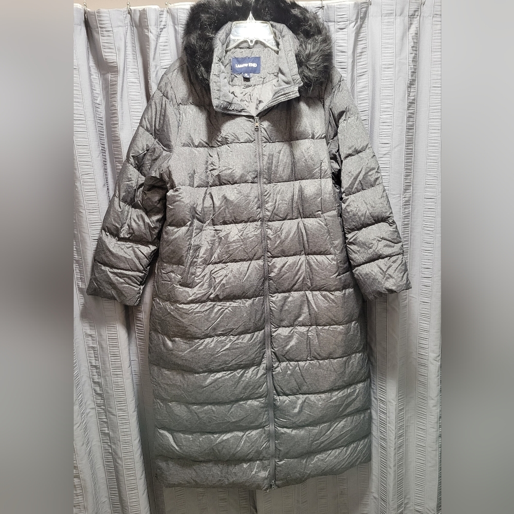 Womens 2x Lands End Down Coat maxi length